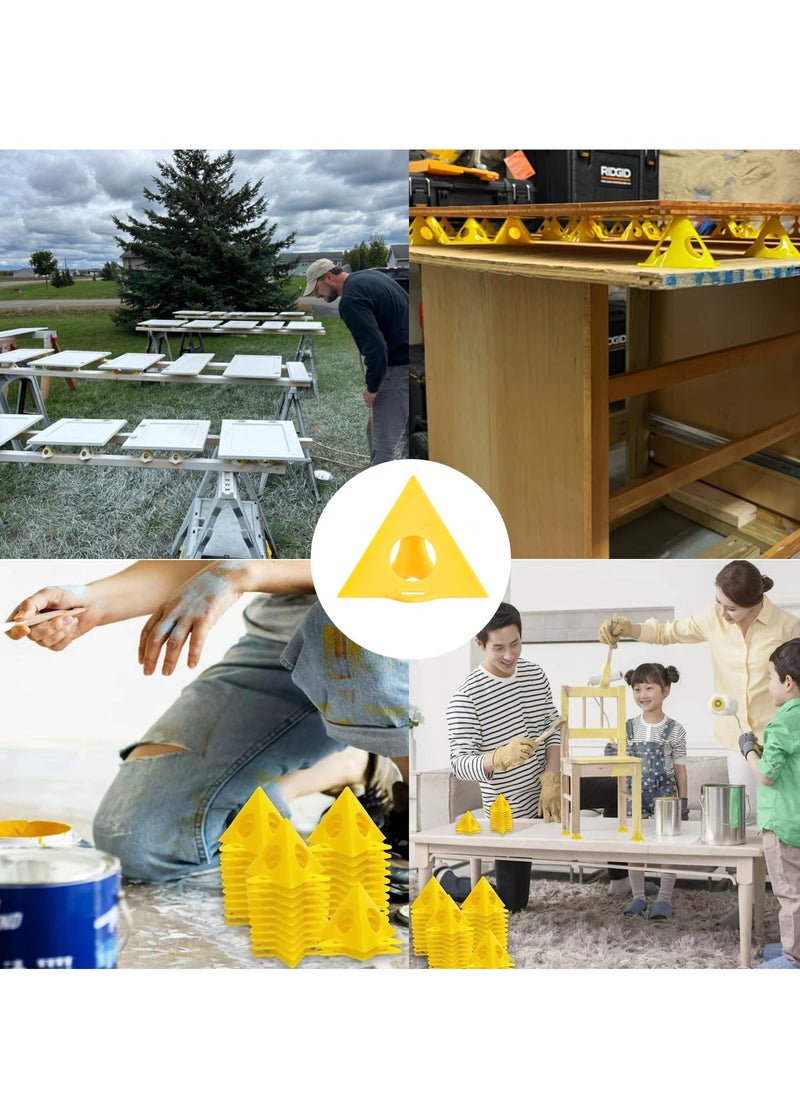 Generic - 20 Pieces Yellow Triangular Paint Easel, Paint Cone, Tipping Support Stand, Awesome Paint Cone Dot Stand, Art Creation Easel - Image 1