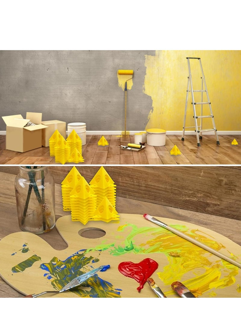 Generic - 20 Pieces Yellow Triangular Paint Easel, Paint Cone, Tipping Support Stand, Awesome Paint Cone Dot Stand, Art Creation Easel - Image 1