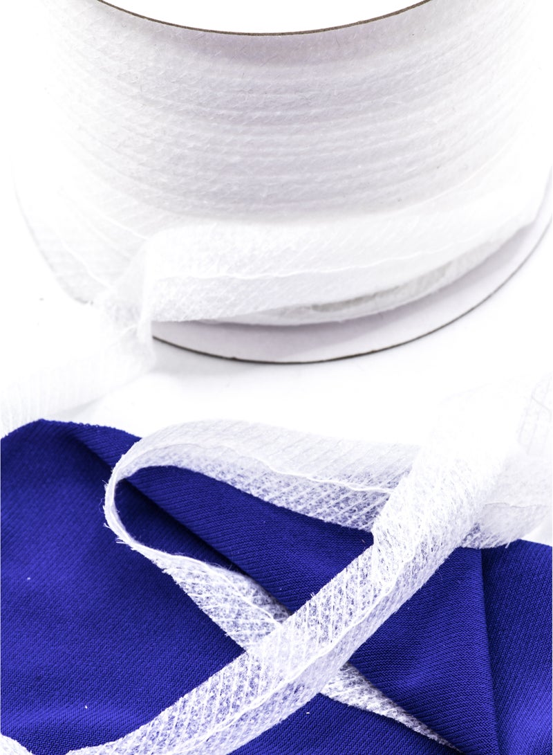 15mm Interlining with Thread - 100-Meter Roll, White - Ideal for Tailoring, Sewing, and Craft Projects - Image 2