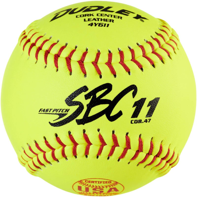 DUDLEY 11" USASB SBC11 Fastpitch Softball - 12 Pack - Image 1