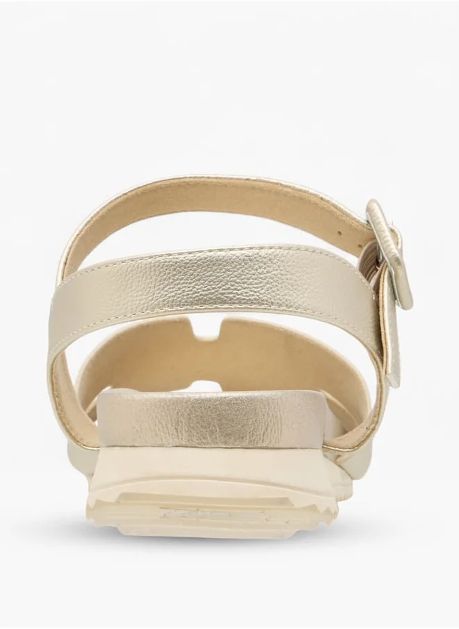 Le Confort Women Textured Sandal with Pin Buckle Closure