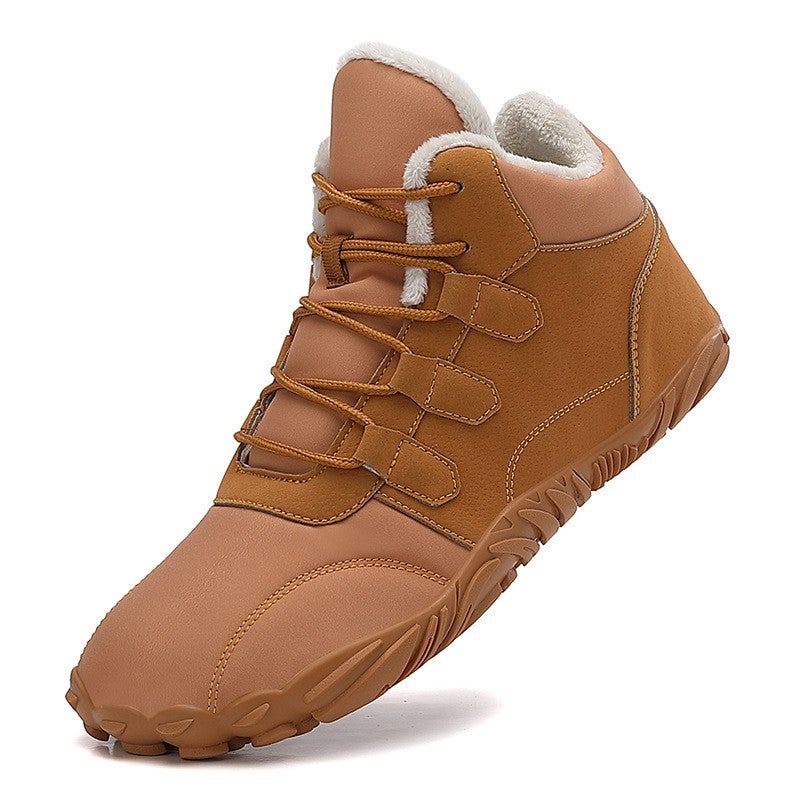 New Fleece-Lined Thickened Warm Cotton Shoes Outdoor Casual Mountaineering Shoes Waterproof Non-Slip Mar-Resistant Snow Boots For Couples - Image 1