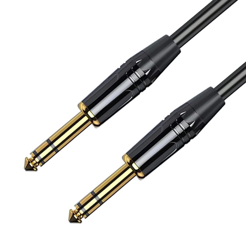 EKAAZ Professional 1/4" TRS Balanced Cable – 6.35mm Stereo Male Plug to Plug – Audio Cable for Powered Speakers, Mixer, Studio Monitors, Amplifier (TRS to TRS) (15m) - Image 1