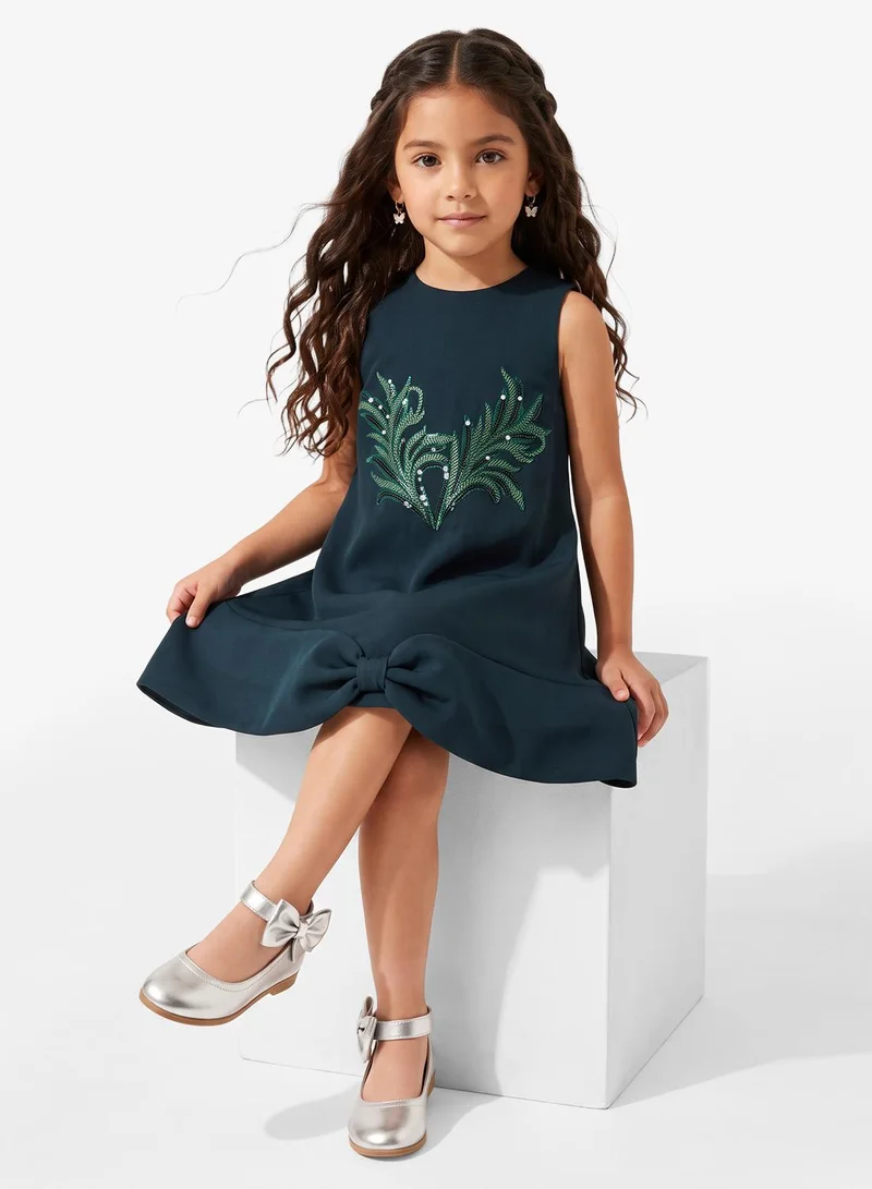 Little Golden Apple Little Cut Sleeves With Bow Design