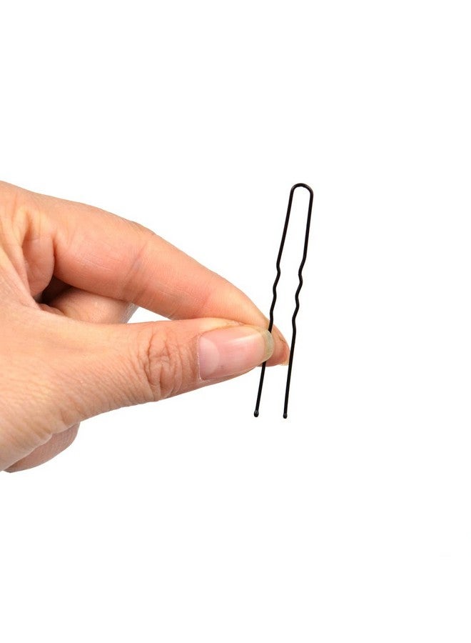 يتبيت 50 قطعة من شبكة الشعر المرنة غير المرئية مع 40 قطعة من الدبابيس على شكل حرف U للنساء (أسود) - Image 5