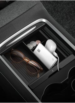 Spigen Console Organizer Tray (Carbon Edition) for Tesla Model 3 (2021 to 2023) and Tesla Model Y (2021 to Current) with Smooth Slide Technology  - Image 3
