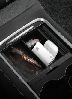 Spigen Console Organizer Tray (Carbon Edition) for Tesla Model 3 (2021 to 2023) and Tesla Model Y (2021 to Current) with Smooth Slide Technology  - Image 4