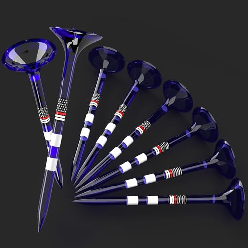 prowithlin Golf Tees 3 1/4 Unbreakable Acrylic, Plastic Long Tee with a Big Cup to Reduce Side Spin & Friction, Wonderful Gifts & Accessories for Men's Golfers, Purple, 50pcs - Image 1