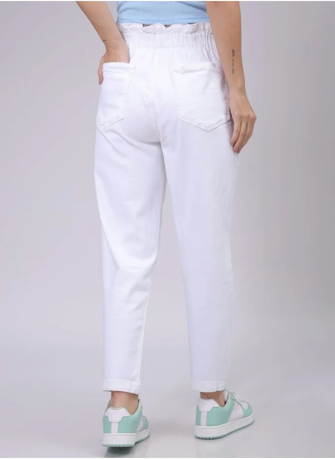 Freehand Women Regular White Jeans