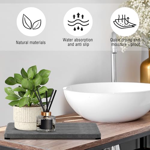 Lyxel 3PCS Water Absorbing Stone Tray, Fast Drying Stone Sink Tray, Stones Soap Trays, Water Absorbent Diatomite Trays, Diatomite Coasters for Kitchen Sink Bathroom Counter, Hand Soap Dish & Holders - Image 4