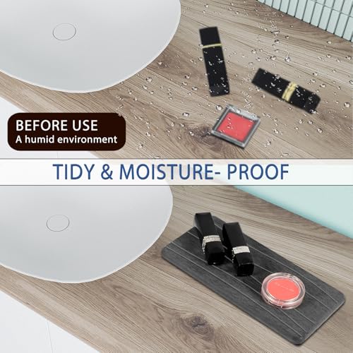 Lyxel 3PCS Water Absorbing Stone Tray, Fast Drying Stone Sink Tray, Stones Soap Trays, Water Absorbent Diatomite Trays, Diatomite Coasters for Kitchen Sink Bathroom Counter, Hand Soap Dish & Holders - Image 3
