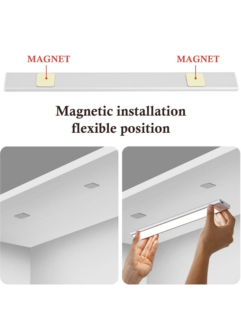 شريط إضاءة LED تحت الخزانة للمطبخ مع مستشعر حركة لإضاءة خزانة الملابس (40 سم، 2 قطعة) - Image 4