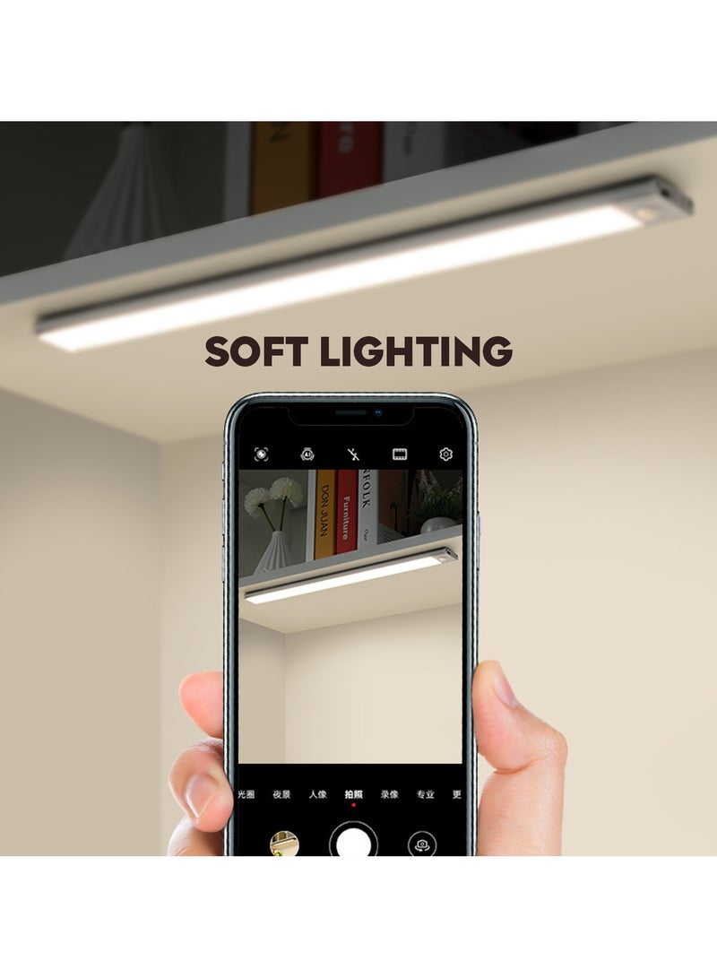 شريط إضاءة LED تحت الخزانة للمطبخ مع مستشعر حركة لإضاءة خزانة الملابس (40 سم، 2 قطعة) - Image 5