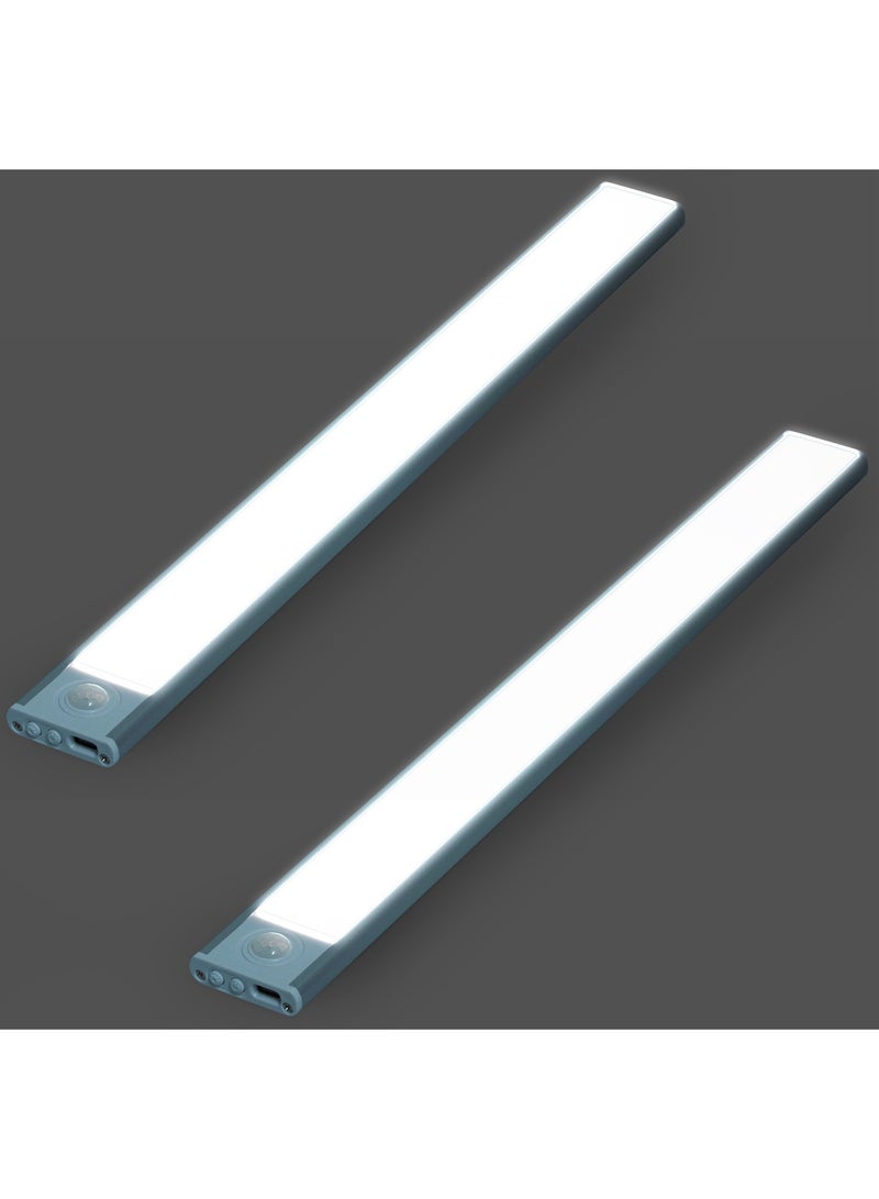 شريط إضاءة LED تحت الخزانة للمطبخ مع مستشعر حركة لإضاءة خزانة الملابس (40 سم، 2 قطعة) - Image 1