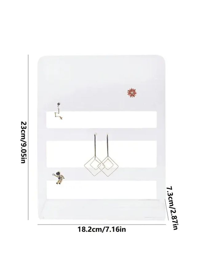 Transparent 60 Hole Jewelry Display Board Organizer for Earrings Necklaces Bracelets Rings - Image 3