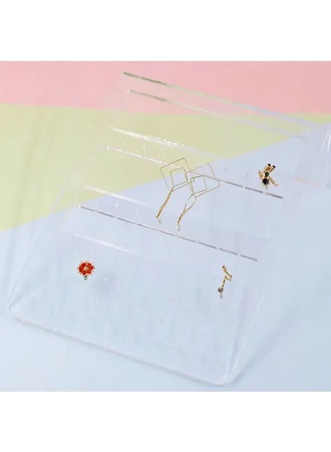 Transparent 60 Hole Jewelry Display Board Organizer for Earrings Necklaces Bracelets Rings - Image 4