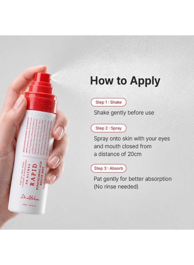 Dr.Althea Rapid Hypochlorous Acid Rescue Mist, Korean Skin Care, 100ml - Image 2