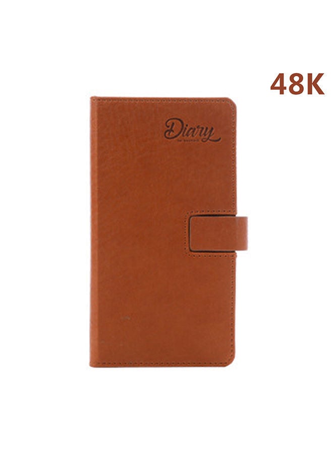 NIBEMINENT 48K Self-Filling Plan Daily Notepad Brown