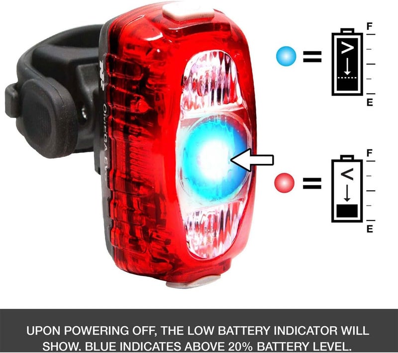 NiteRider أوميغا 330 لومن ضوء خلفي للدراجة قابل لإعادة الشحن عبر USB قوي مرئي في ضوء النهار سهل التركيب للدراجات الجبلية والمدن والتنقل والمغامرات وسلامة ركوب الدراجات - Image 4