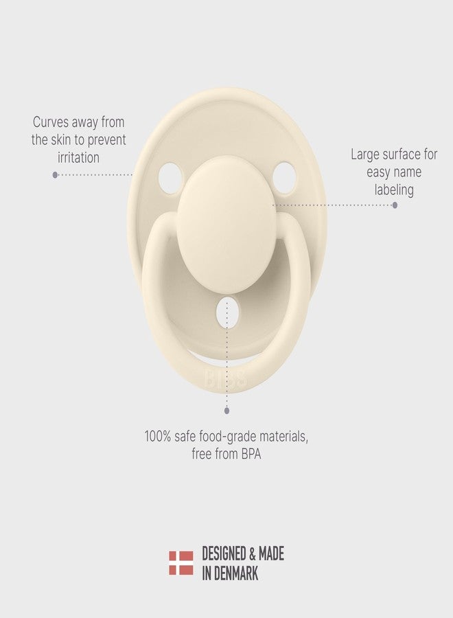 BIBS De Lux Liberty Soother 2-Pack, BPA Free Dummy Pacifier, Round Nipple. Silicone, Made in Denmark, OneSize (0-36 Months), Capel Sage - Image 5