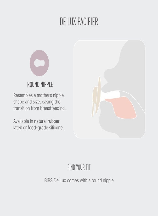 BIBS De Lux Liberty Soother 2-Pack, BPA Free Dummy Pacifier, Round Nipple. Silicone, Made in Denmark, OneSize (0-36 Months), Capel Sage - Image 4