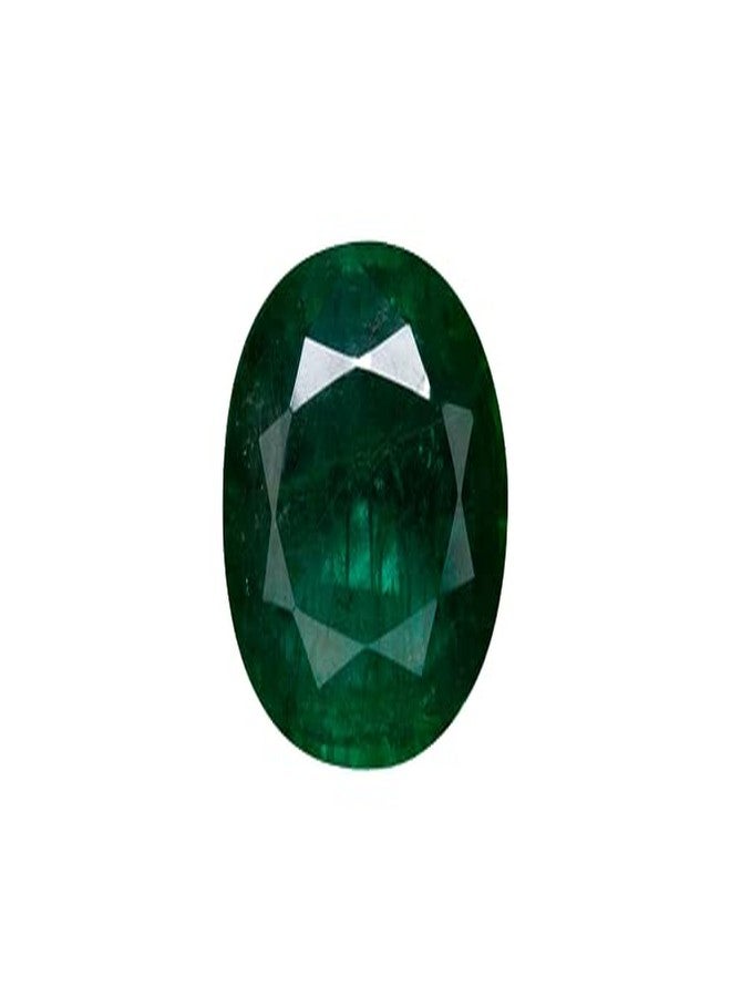 GEMS RIVER 1.50 Carat 2.25 Ratti Natural Emerald Stone (Panna) Lab Certified Natural Emerald Stone Gemstone for Astrological Purpose (V98) - Image 1