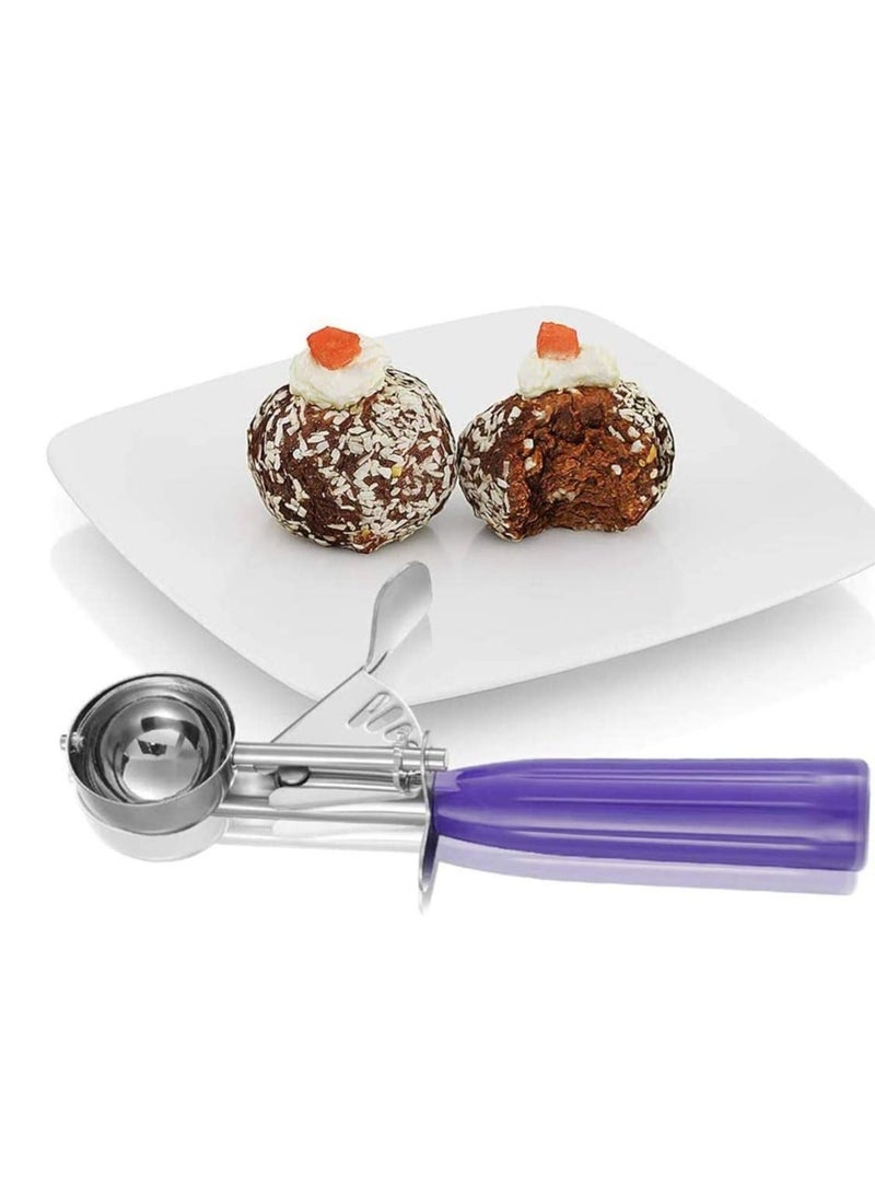 NIBEMINENT Cookie Scoop Set of 3 - Stainless Steel Ice Cream Scooper Small, Medium and Large Scoops for Baking, Easy to Clean, Highly Durable  - Image 4
