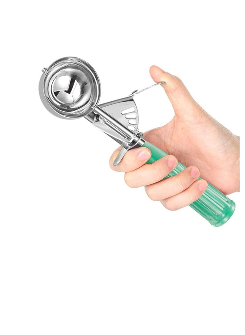 NIBEMINENT Cookie Scoop Set of 3 - Stainless Steel Ice Cream Scooper Small, Medium and Large Scoops for Baking, Easy to Clean, Highly Durable  - Image 2