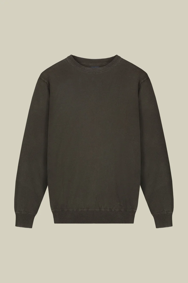 Doppelganger Men's crew neck jumper - Olive Green