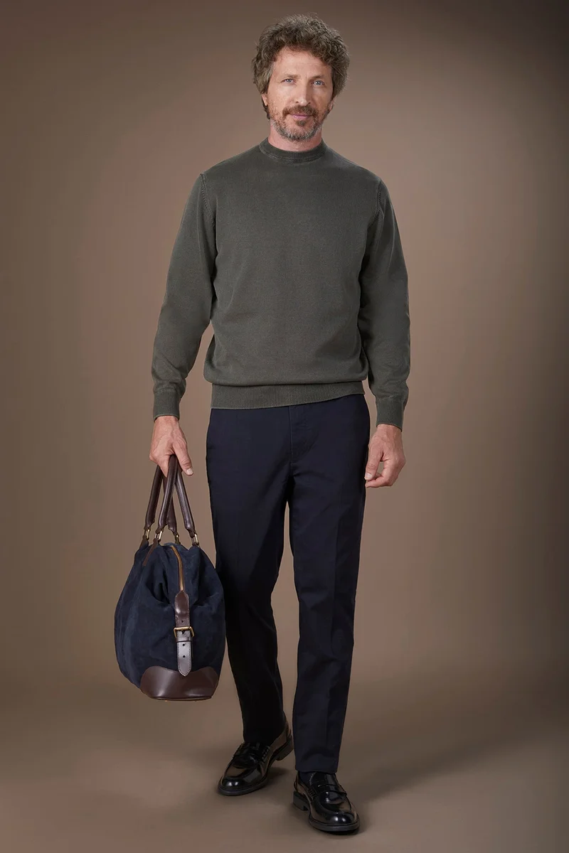 Doppelganger  Men's crew neck jumper - Olive Green for Men | Best Price UAE