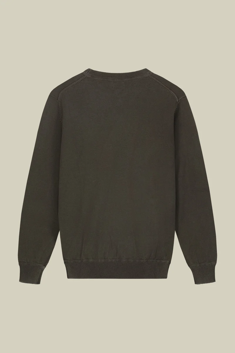 Doppelganger  Men's crew neck jumper - Olive Green for Men | Best Price UAE