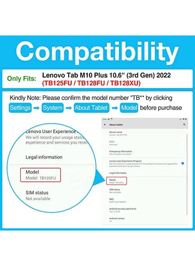 Procases 2 Pack Screen Protector For Lenovo Tab M10 Plus 3Rd Gen 10.6 Inch 2022 Tempered Glass Screen Film Guard For 10.6” Lenovo Tab M10 Plus Gen 3 Tb125Fu Tb128Fu Tb128Xu 2022 Release Clear - Image 2