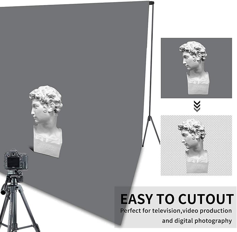 HomeArt 8x14 Feet Grey Screen Backdrop for Photography, Chroma Key Virtual Grey Background Sheet for Photography Zoom Meeting, Cloth Curtain for Video Studio Streaming Gaming Photoshoot - Image 4
