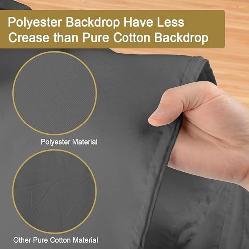 HomeArt 8x14 Feet Grey Screen Backdrop for Photography, Chroma Key Virtual Grey Background Sheet for Photography Zoom Meeting, Cloth Curtain for Video Studio Streaming Gaming Photoshoot - Image 2