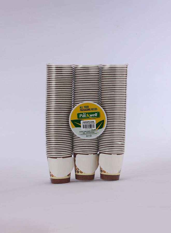 packwell كوب ورقي كومبو 7 أونص مع مقبض 50 قطعة × 3 عبوة 150 قطعة - Image 2