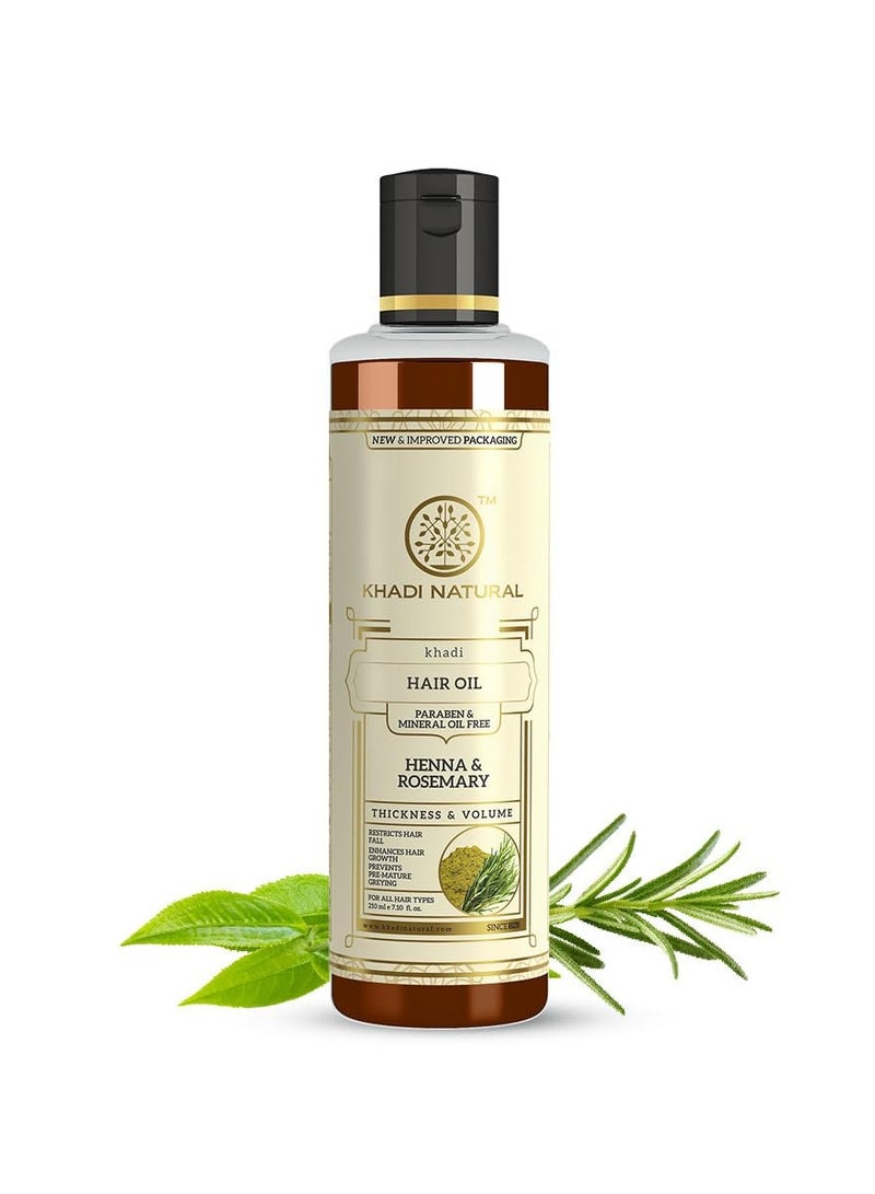 كادي نيتشورال زيت شعر خادي الطبيعي بالحناء وإكليل الجبل 210 مل - Image 1