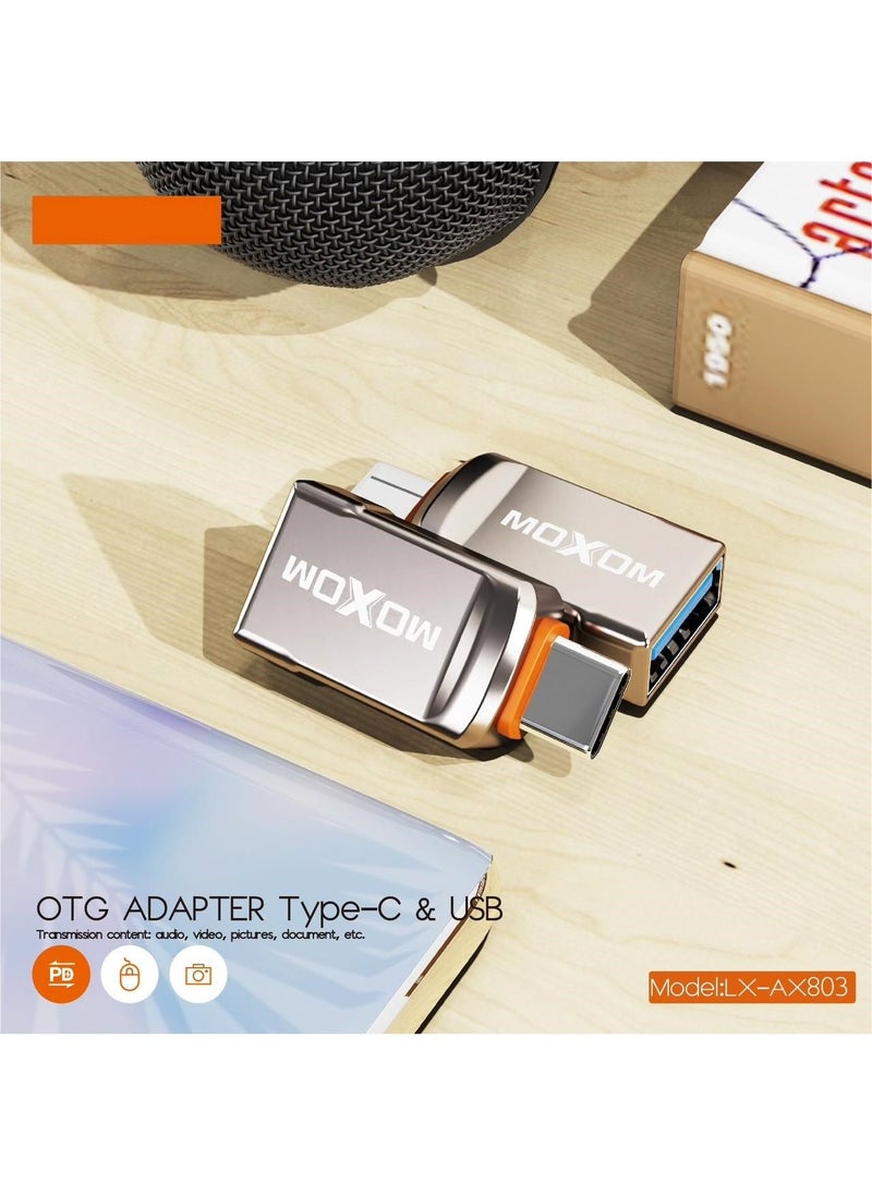 MOXOM OTG Adapter TYPE-C & USB LX-AX803  - Image 1