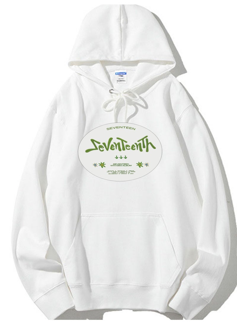 NIBEMINENT SEVENTEEN Printed Cotton Long Sleeve Hoodie 