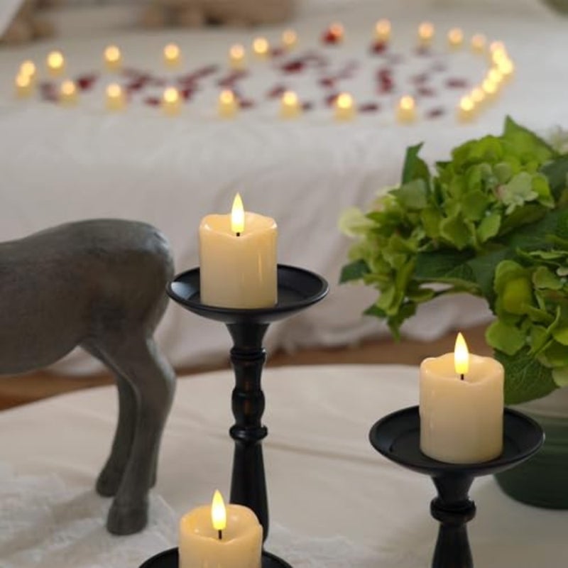 Diwali Festival Timer Remote Control Flameless Votive Tea Lights Candles 6 PCS Battery Operated Electric Fake Candles Warm Yellow LED Flame Effect For Wedding Home Party Halloween Decoration Indoor Outdoor Use - Image 4