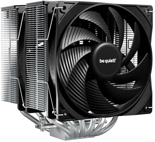 be quiet! Pure Rock Pro 3 Silver CPU Air Cooler | 6 High Performance 6mm Heat Pipes with HDT Technology | 120mm Quiet PWM Fan | AMD:AM4 AM5/Intel LGA 1700/1150/1151/1200 | Silver | BK041 - Image 1