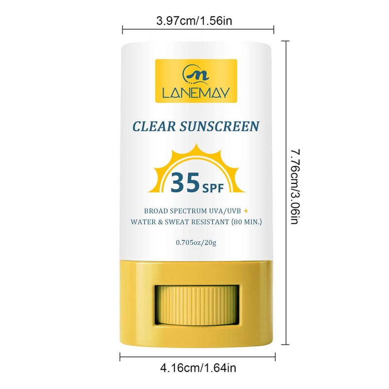 LANEMAY Clear Sunscreen SPF 35 - Gentle, Non-Greasy, Waterproof, Portable Skincare - Image 4