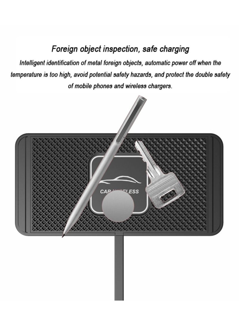 Captaintech Wireless Charger, Wireless car Charger Charging pad 15w Non-Slip QI Fast Charger for car Wireless Phone Charger for Android for iPhone 11/12/13 Pro Max Xs, Samsung Galaxy S20, S10+ Note 9 - Image 5