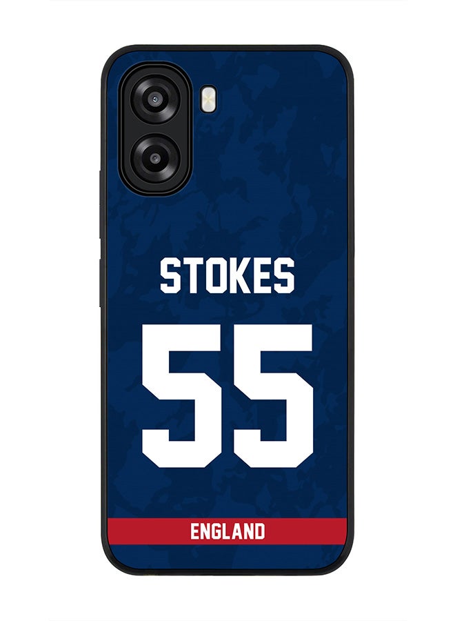 Stylizedd For Oppo A6x 5G / A6x 4G Case,Slim fit Camera Protection, Shockproof Thin Phone cover  - England Ben Stokes, Jersey No 55 - Image 1