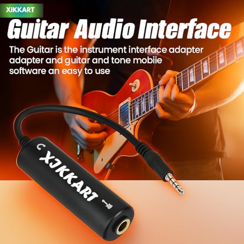XIKKART Guitar Audio Interface Adapter | Portable Guitar to Phone Converter | Guitar Interface for iPhone, iPad, Android Smartphones & Tablets | Lightweight Audio Adapter for Recording (Audio Adapter) - Image 2