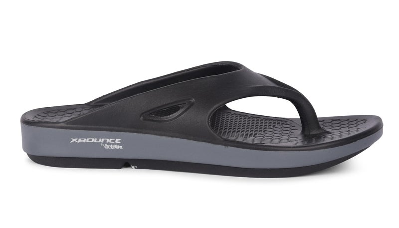 Action Men Black Slippers APTM0014BKGY07 - Image 4