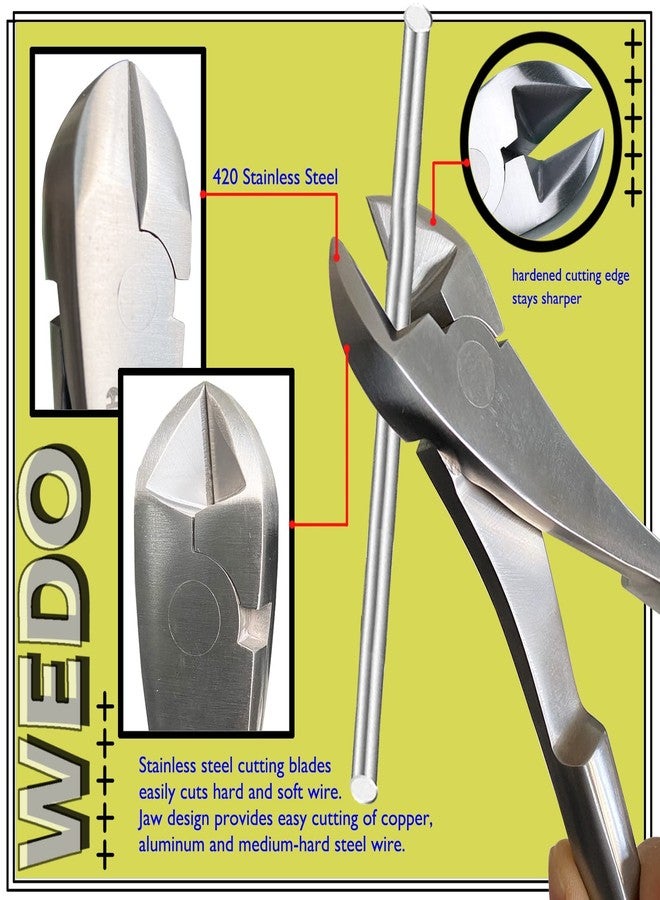 WEDO 7.5-inch Stainless Steel Diagonal Cutting Pliers, Side Cutting Pliers, Wire Cutter, Diagonal Cutters for Cutting Wires, Length 190mm - Image 3