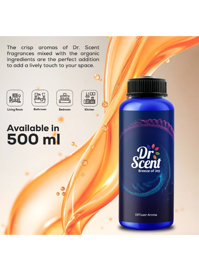 Dr Scent Diffuser Aroma Oil - Made with Organic Ingredients | Ideal for Offices, Homes, Hotels & Spas - CRYSTAL 500 ml - Image 2