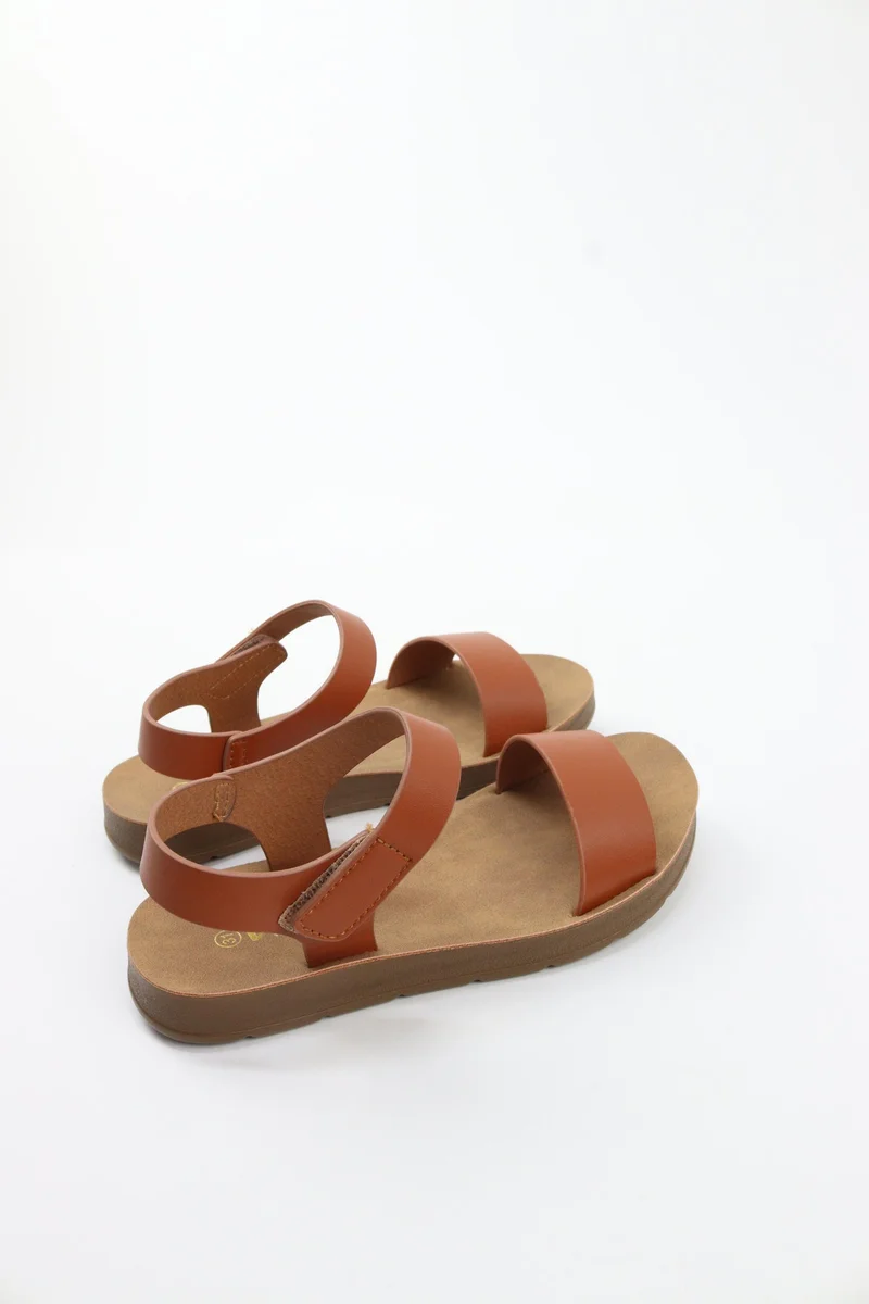 Viny BROWN Viny Girls' Comfort Ankle Strap Sandals for Women | Best Price UAE