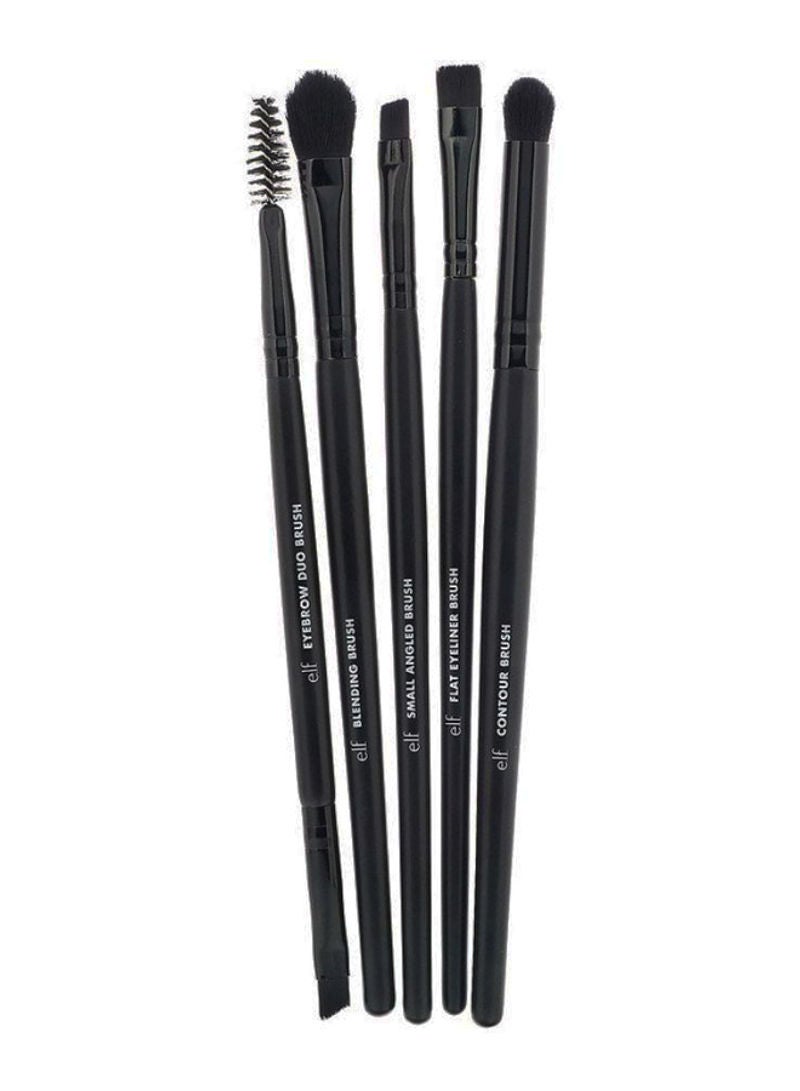 elf 5-Piece Ultimate Eye Brush Kit Black - Image 1