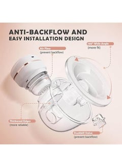 hibobi Electric Breast Pump,Hands Free Wearable Breast Pump,Low Noise Leak-Proof Painless Breastfeeding, 3 Mode Rechargeable Milk Extractor with LED Display, White  - Image 5